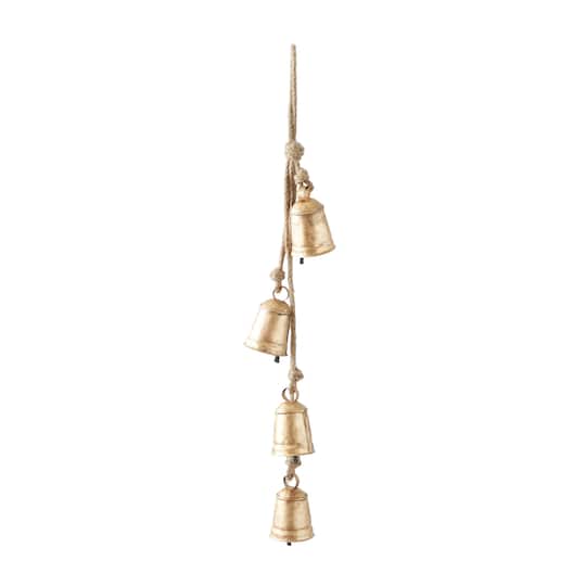 Gold Metal Bohemian Decorative Cow Bell